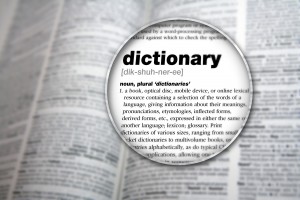 Dictionary magnified word